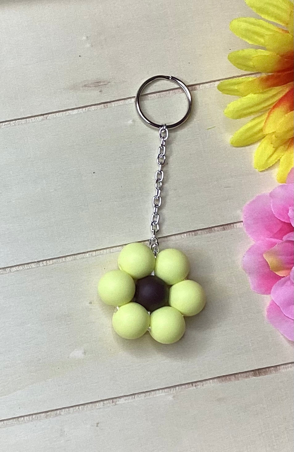 Yellow Flower Keychain