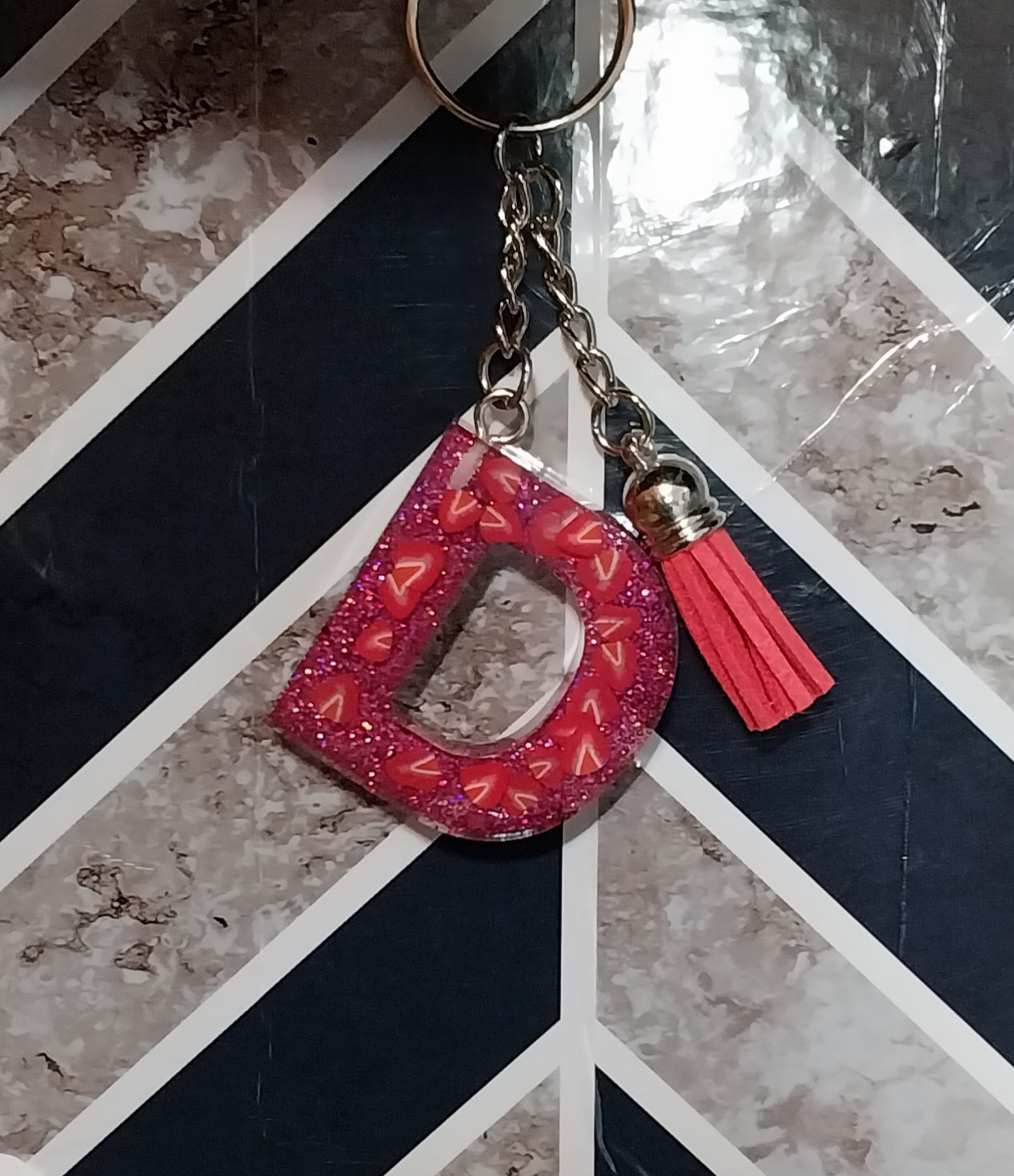 Letter D Keychain