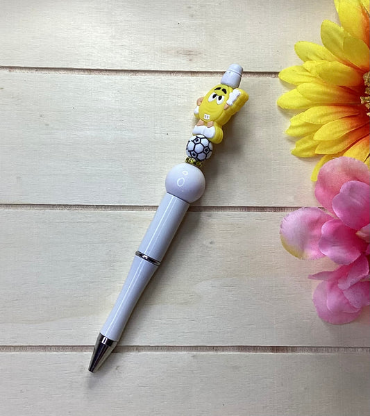 Yellow M Bead Pen