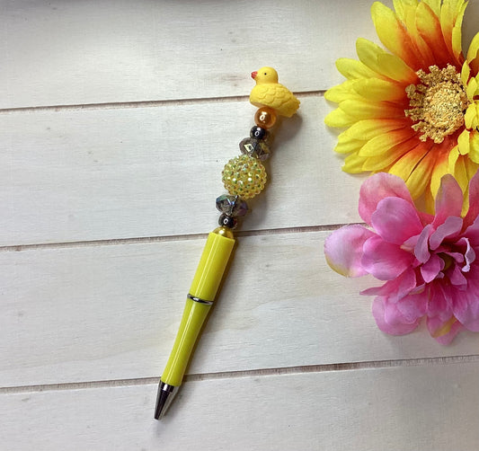 Yellow Bird Bead Pen