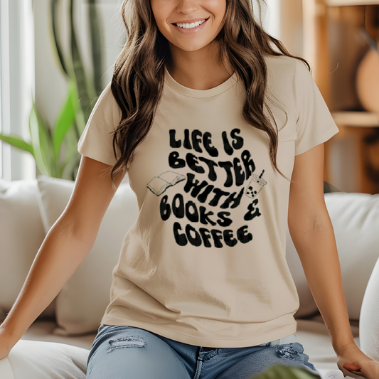 Books And Coffee T Shirt