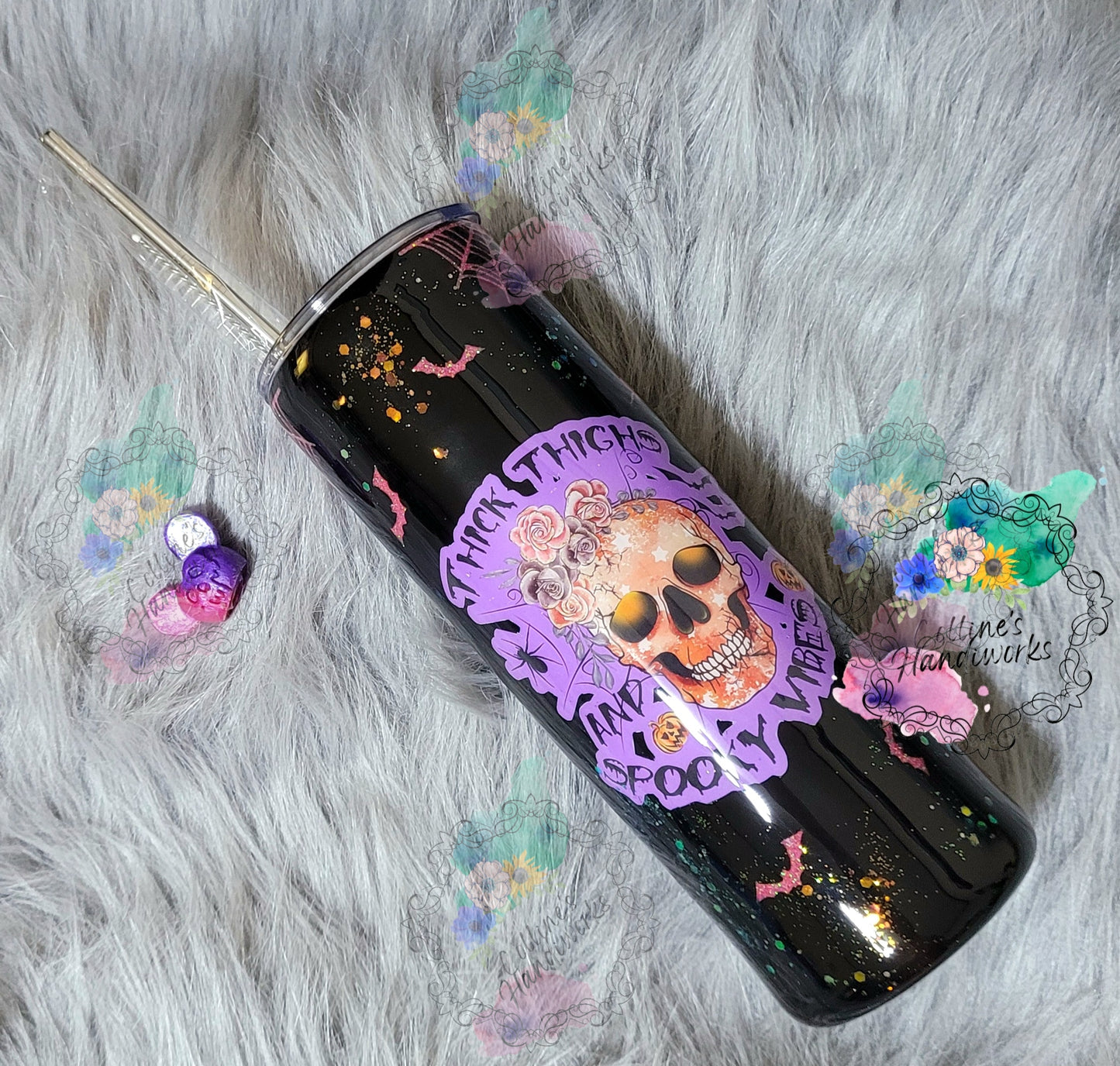 Thick Thighs & Spooky Vibes Tumbler