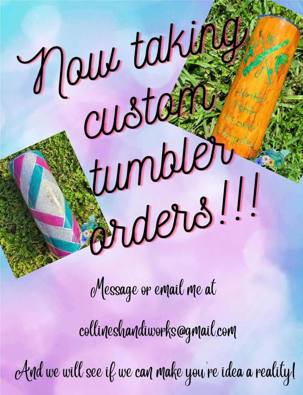 Custom Epoxy Tumblers * MADE TO ORDER*